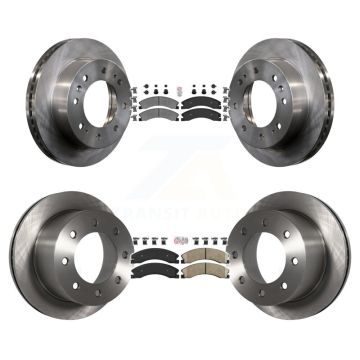 Front Semi-Metallic Rear Ceramic Pad And Brake Rotor Kit For GMC Sierra 3500 HD Chevrolet K8A-106726