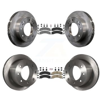 Front Semi-Metallic Rear Ceramic Pad And Brake Rotor Kit For GMC Sierra 3500 HD Chevrolet K8A-106728
