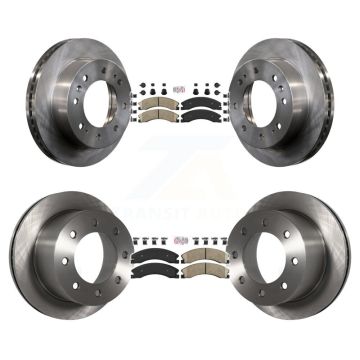 Front Rear Ceramic Pad & Disc Brake Rotors Kit For GMC Sierra 3500 HD Chevrolet Silverado K8A-106729