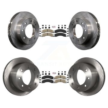 Front Rear Ceramic Pad & Disc Brake Rotors Kit For GMC Sierra 3500 HD Chevrolet Silverado K8A-106731