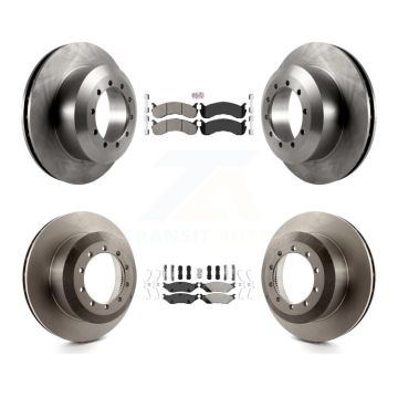 Front Rear Semi-Metallic Pad & Disc Brake Rotors Kit For Ford F-53 Motorhome Chassis F-59 K8A-106759