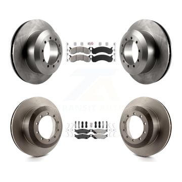 Front Rear Semi-Metallic Pad & Disc Brake Rotors Kit For Ford F-53 Motorhome Chassis F-59 K8A-106765