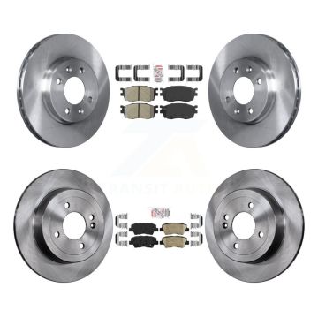 Front Semi-Metallic Rear Ceramic Pads And Disc Brake Rotors Kit For 2011 Hyundai Accent K8A-106767
