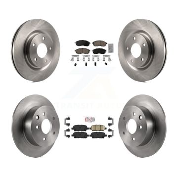Front Rear Ceramic Pad And Disc Brake Rotors Kit For 2017-2019 Nissan Sentra Turbocharged K8A-106776