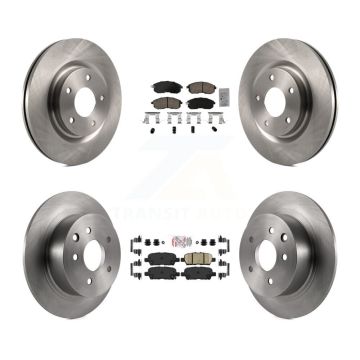 Front Rear Ceramic Pad And Disc Brake Rotors Kit For 2017-2019 Nissan Sentra Turbocharged K8A-106777