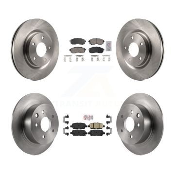 Front Rear Ceramic Pad And Disc Brake Rotors Kit For 2017-2019 Nissan Sentra Turbocharged K8A-106778