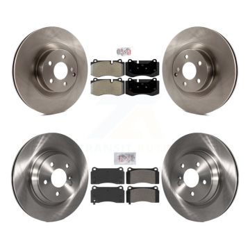 Front Rear Semi-Metallic Pads And Disc Brake Rotors Kit For 2011-2014 Mercedes-Benz CL550 K8A-106786