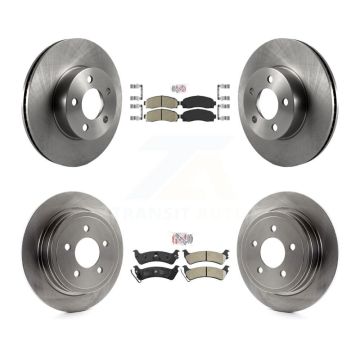Front Ceramic Rear Semi-Metallic Pad And Brake Rotor Kit For Ford Explorer Sport Trac 4WD K8A-106799