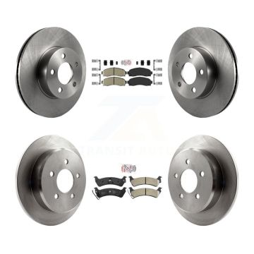 Front Ceramic Rear Semi-Metallic Pad And Brake Rotor Kit For Ford Explorer Sport Trac 4WD K8A-106802
