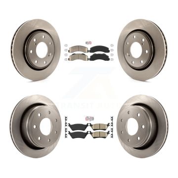 Front Rear Ceramic Pad & Disc Brake Rotors Kit For 2012-2014 Ford F-150 With 7 Lug Wheels K8A-106815