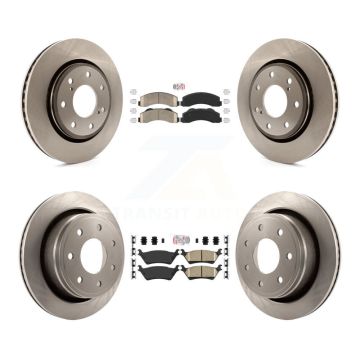 Front Rear Ceramic Pad & Disc Brake Rotors Kit For 2012-2014 Ford F-150 With 7 Lug Wheels K8A-106816
