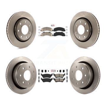 Front Ceramic Rear Semi-Metallic Pad And Brake Rotor Kit For Ford F-150 With 7 Lug Wheels K8A-106817