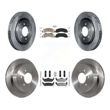 Front Ceramic Rear Semi-Metallic Pad And Brake Rotor Kit For Ford F-150 With 6 Lug Wheels K8A-106831