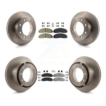 Front Rear Semi-Metallic Pad And Disc Brake Rotors Kit For 2013 Ford F-350 Super Duty 4WD K8A-106836
