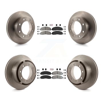 Front Rear Semi-Metallic Pad And Disc Brake Rotors Kit For 2013 Ford F-350 Super Duty 4WD K8A-106838