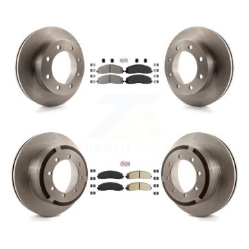Front Rear Semi-Metallic Pad And Disc Brake Rotors Kit For 2013 Ford F-350 Super Duty 4WD K8A-106839