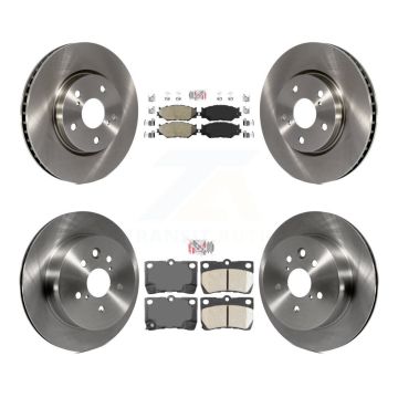 Front Semi-Metallic Rear Ceramic Pad And Disc Brake Rotor Kit For 2010-2013 Lexus IS250 C K8A-106871
