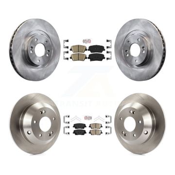 Front Rear Ceramic Pad & Brake Rotors Kit For 14-15 Kia Sorento With Red Painted Calipers K8A-106873
