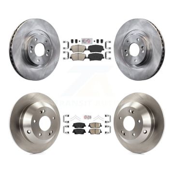 Front Rear Ceramic Pad & Brake Rotors Kit For 14-15 Kia Sorento With Red Painted Calipers K8A-106875