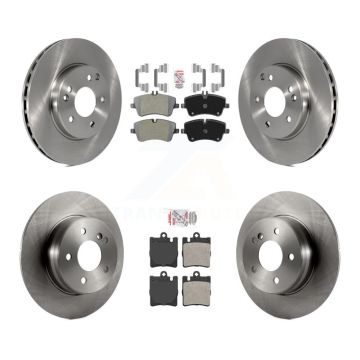 Front Rear Semi-Metallic Pad Brake Rotors Kit For 03-05 Mercedes-Benz C240 Wagon with RWD K8A-106884