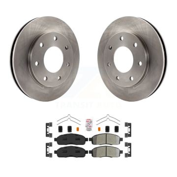 Front Disc Brake Rotors And Semi-Metallic Pads Kit For 2004 Ford F-150 4WD K8A-106943