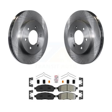 Front Disc Brake Rotors And Semi-Metallic Pads Kit For Ford F-150 Lincoln Mark LT 4WD K8A-106944