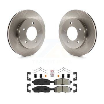 Front Disc Brake Rotors & Semi-Metallic Pad Kit For 2004 Ford F-150 4WD With 5 Lug Wheels K8A-106945