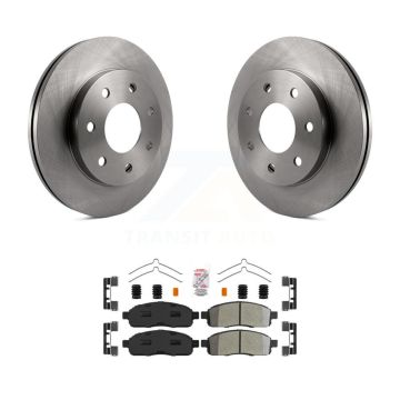 Front Disc Brake Rotors And Semi-Metallic Pads Kit For Ford F-150 Lincoln Mark LT 4WD K8A-106946