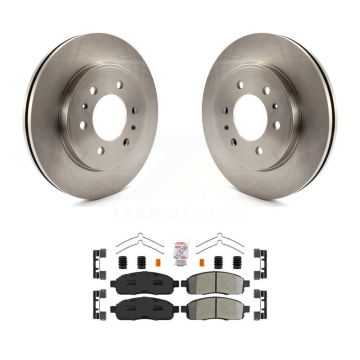 Front Disc Brake Rotors And Semi-Metallic Pads Kit For 2009 Ford F-150 With 6 Lug Wheels K8A-106951