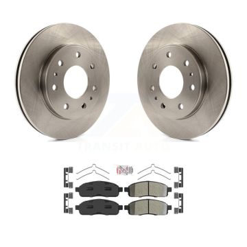 Front Disc Brake Rotors And Semi-Metallic Pads Kit For 2009 Ford F-150 With 7 Lug Wheels K8A-106954