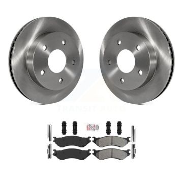 Front Disc Brake Rotors And Semi-Metallic Pads Kit For 2000-2001 Dodge Ram 1500 RWD K8A-106993
