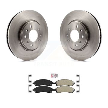 Front Disc Brake Rotors And Semi-Metallic Pads Kit For 2006-2007 Cadillac CTS Base K8A-107029
