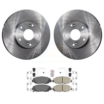 Front Disc Brake Rotors And Ceramic Pads Kit For 2014-2015 Honda Civic Touring K8A-107037