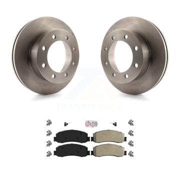 Front Brake Rotor & Semi-Metallic Pad Kit For Ford F-350 Super Duty With Dual Rear Wheels K8A-107055