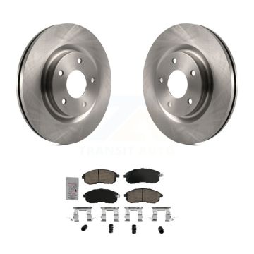 Front Disc Brake Rotors And Ceramic Pads Kit For 2017-2019 Nissan Sentra Turbocharged K8A-107080