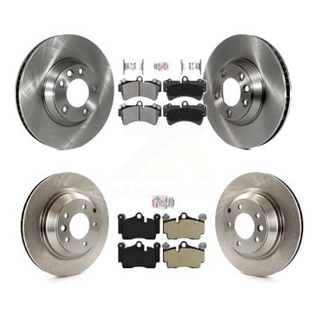 Front Rear Semi-Metallic Pads And Disc Brake Rotors Kit (6Pc) For Audi Q7 K8A-107101