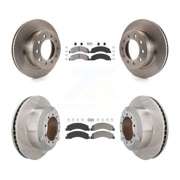 Front Rear Semi-Metallic Pad Brake Rotor Kit For Ram Dodge Sterling Truck 4500 5500 45 55 K8A-107132