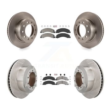 Front Rear Semi-Metallic Pad Brake Rotor Kit For Ram Dodge Sterling Truck 4500 5500 45 55 K8A-107133