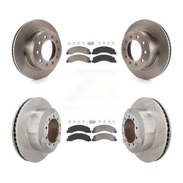 Front Rear Semi-Metallic Pad Brake Rotor Kit For Ram Dodge Sterling Truck 4500 5500 45 55 K8A-107134