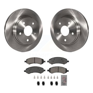 Front Brake Rotor Semi-Metallic Pad Kit For Ram 1500 Classic Dodge Chrysler Aspen Durango K8A-107222