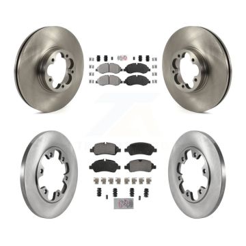 Front Rear Semi-Metallic Pad & Brake Rotors Kit For Ford Transit-350 HD With 6 Lug Wheels K8A-107268