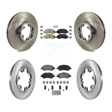 Front Rear Semi-Metallic Pad & Brake Rotors Kit For Ford Transit-350 HD With 6 Lug Wheels K8A-107269