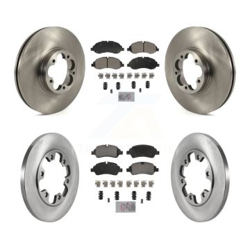 Front Rear Semi-Metallic Pad & Brake Rotors Kit For Ford Transit-350 HD With 6 Lug Wheels K8A-107270