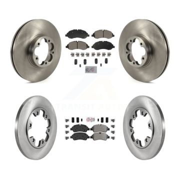 Front Rear Semi-Metallic Pad & Brake Rotors Kit For Ford Transit-350 HD With 6 Lug Wheels K8A-107271