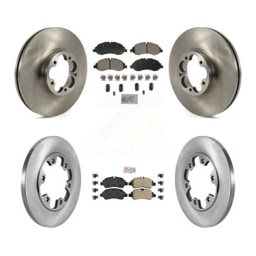 Front Rear Semi-Metallic Pad & Brake Rotors Kit For Ford Transit-350 HD With 6 Lug Wheels K8A-107272