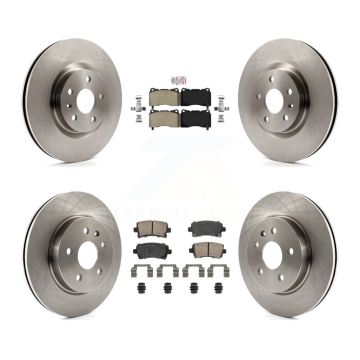 Front Semi-Metallic Rear Ceramic Pads And Disc Brake Rotors Kit For Cadillac XTS K8A-107278