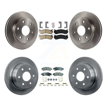 Front Ceramic Rear Semi-Metallic Pad Brake Rotors Kit For Chevrolet GMC Silverado 1500 XL K8A-107283