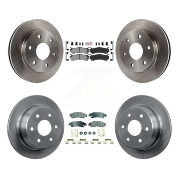 Front Rear Semi-Metallic Pad & Brake Rotor Kit For Chevrolet GMC Silverado 1500 Sierra XL K8A-107284