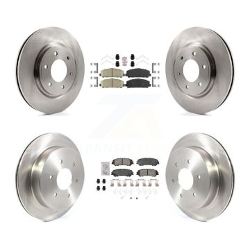 Front Rear Ceramic Pads And Disc Brake Rotors Kit For 2017-2023 Nissan TITAN K8A-107294
