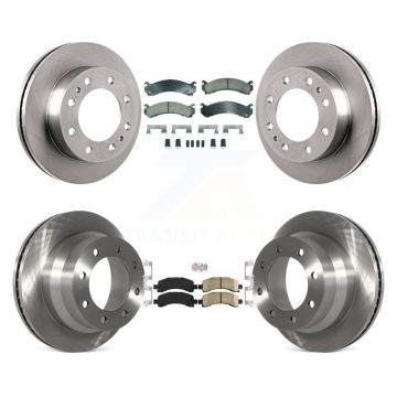 Front Rear Ceramic Pads And Disc Brake Rotors Kit For Chevrolet Express 4500 K8A-107316